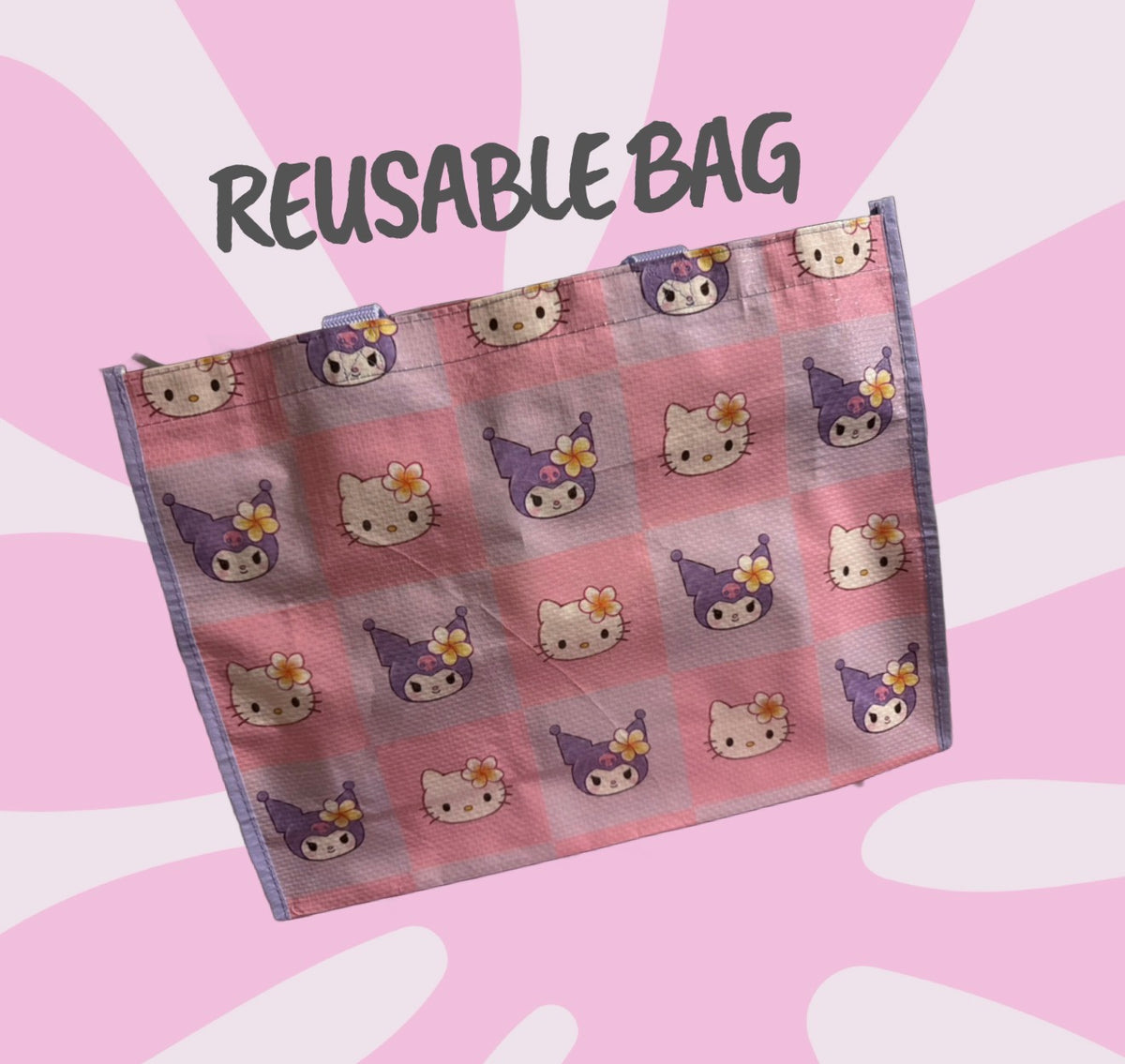 Reusable checkered bag
