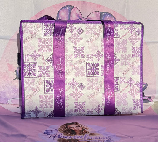 Purple quilted design reusable bag